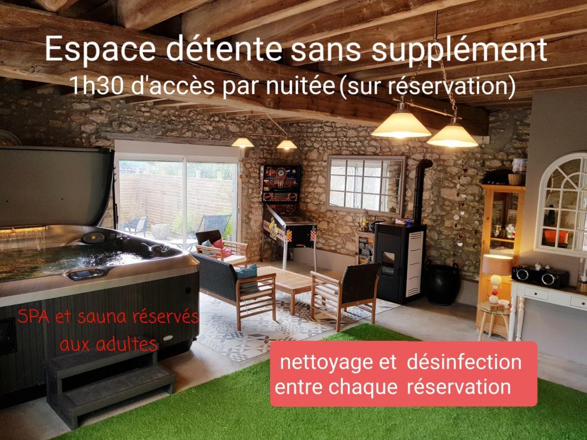 Le Grand Cedre Spa Et Sauna Interieur Piscine Marolles  Exteriör bild