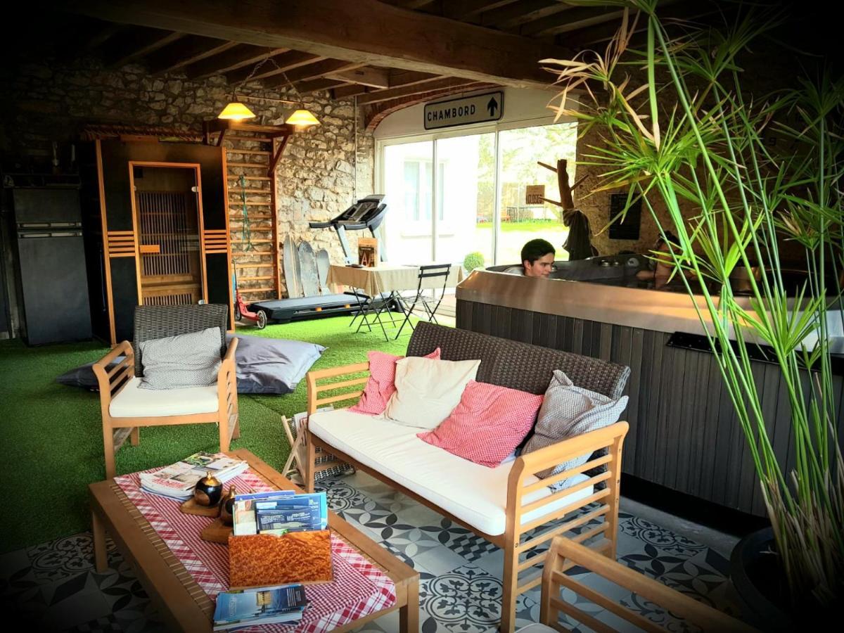 Le Grand Cedre Spa Et Sauna Interieur Piscine Marolles  Exteriör bild